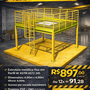 Plataforma de Manutenção em Altura em Perfil W-Pacote PREMIUM