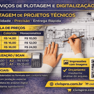 Impressões Plotter A2 Projeto Arquitetura Engenharia- Color Sem Imagens.