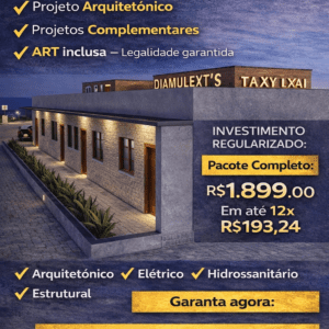 🏗️ PACOTE COMPLETO PARA KITNETS - 100% DENTRO DAS NORMAS VIGENTES Terreno a partir de 10x30m!