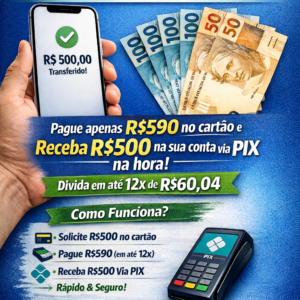 Adiantamento de Limite – Receba R$500 no PIX