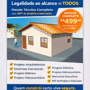 Projeto Padrão CAIXA – Casa Popular 42m²