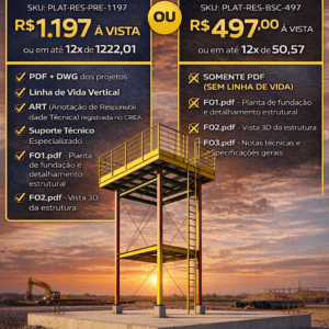 PLATAFORMA DE ACESSO A RESERVATÓRIO 5000L - VERSÃO QUADRADA  PAC.PREMIUM