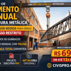  PROJETO DE IÇAMENTO MANUAL DE TESOURA METÁLICA (PAU DE CARGA)