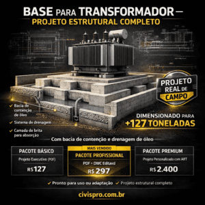 PROJETO ESTRUTURAL PARA BASE DE TRANSFORMADOR - PERSONALIZADO