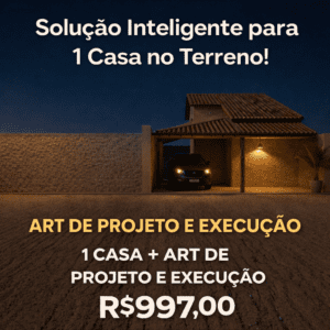 PROJETO DUOHOME 2EM1 - 88m² (CADA) COM GARAGEM  COM ART DE PROJETO E EXECUÇÃO (Lado Direito ou Esquerdo)