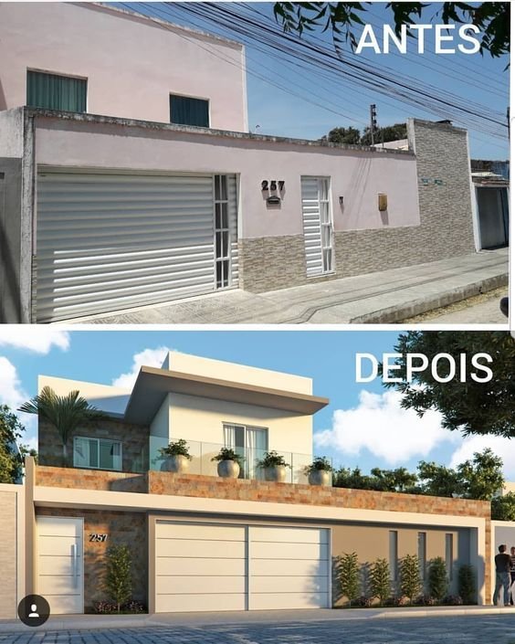 Fachada depois da reforma com EPS